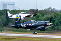 1945 Chance Vought F4U-4 Corsair (N713JT) &1944 North American P-51D Mustang (NL51HY) - Quick Silver
