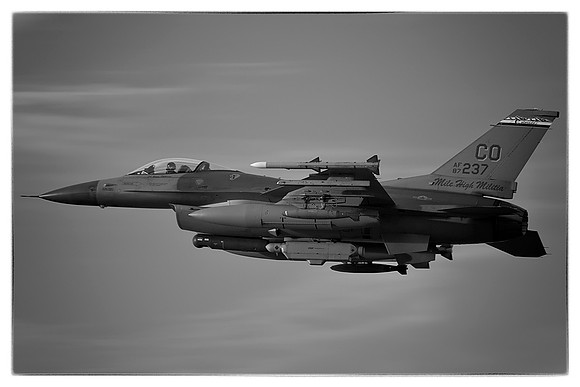 LD28488_Lockheed Martin F-16C - 120th Fighter Squadron (87-0237) B&W