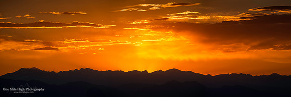 Colorado Sunset - 3 Shot Panorama