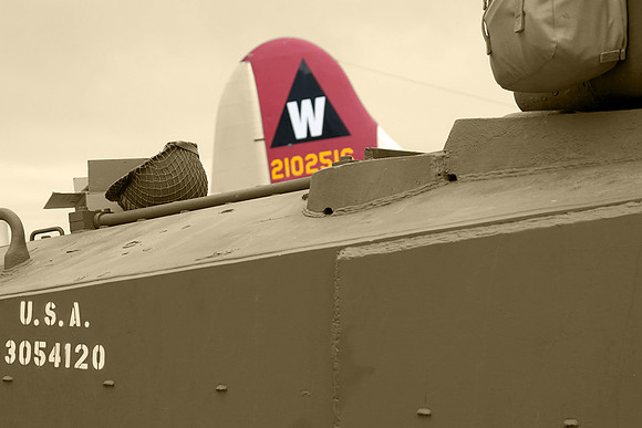 B-17 and Tank