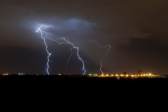 Lightning Over Buckley AFB, CO (5 Jun 2010)