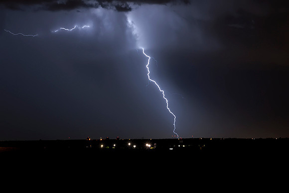 Lightning Storm over Buckley AFB, CO (5 Jun 2010)