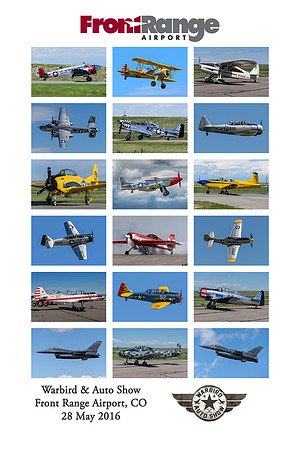 2nd Annual Warbird & Auto Show Poster - Front Range Airport, CO