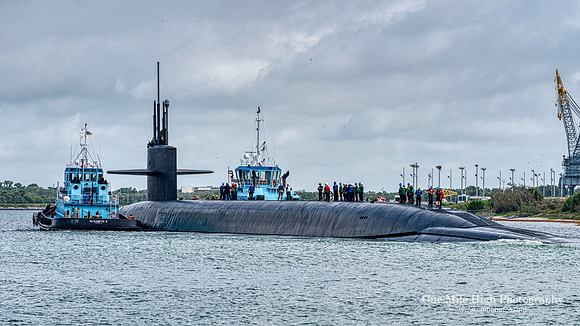 US Navy Ohio Class Ballistic Missile Submarine - USS Rhode Island