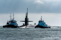 US Navy Ohio Class Ballistic Missile Submarine - USS Rhode Island