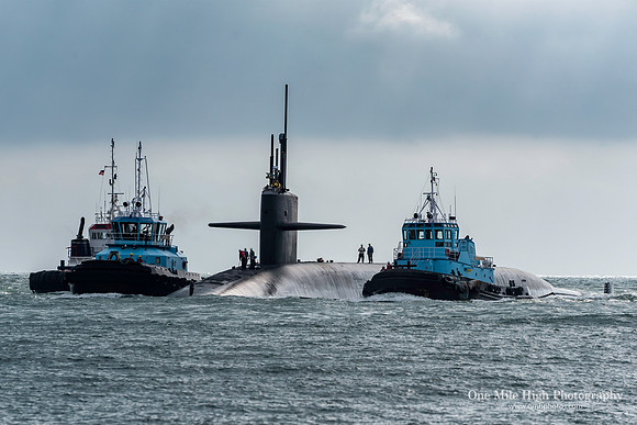 US Navy Ohio Class Ballistic Missile Submarine - USS Rhode Island