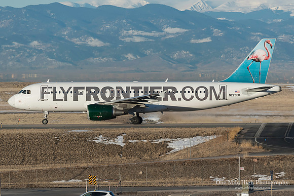 Airbus A319-214 (N223FR) - "Francesca the Flamingo"