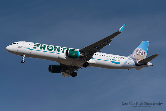 Airbus A321-211 (WL) (N708FR) - "Joe Bob the Badger"