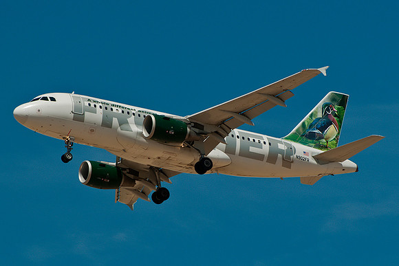 Airbus A319-111 (N902FR) - "Woody the Wood Duck"