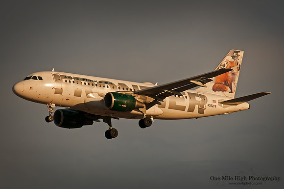 Airbus A319-111 (N922FR) - "Foxy the Red Fox"