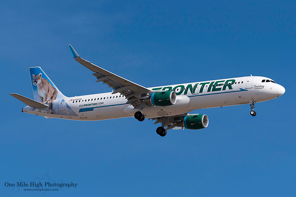 Airbus A321-211 (N702FR) - "Courtney" the Cougar