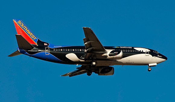 Boeing 737-3H4 (N334SW) - "Shamu"