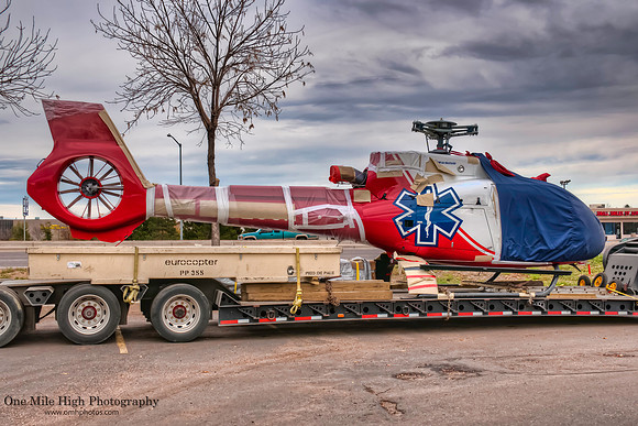 Air Methods Eurocopter on Truck (2012-10-28)