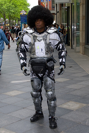 Afro Man on 16th Street Mall - Denver, CO