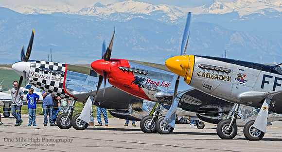 North American P-51D Mustangs