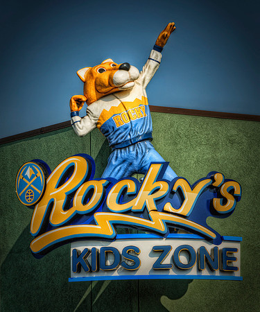 Bowling Alley - Rocky's Kid Zone Sign